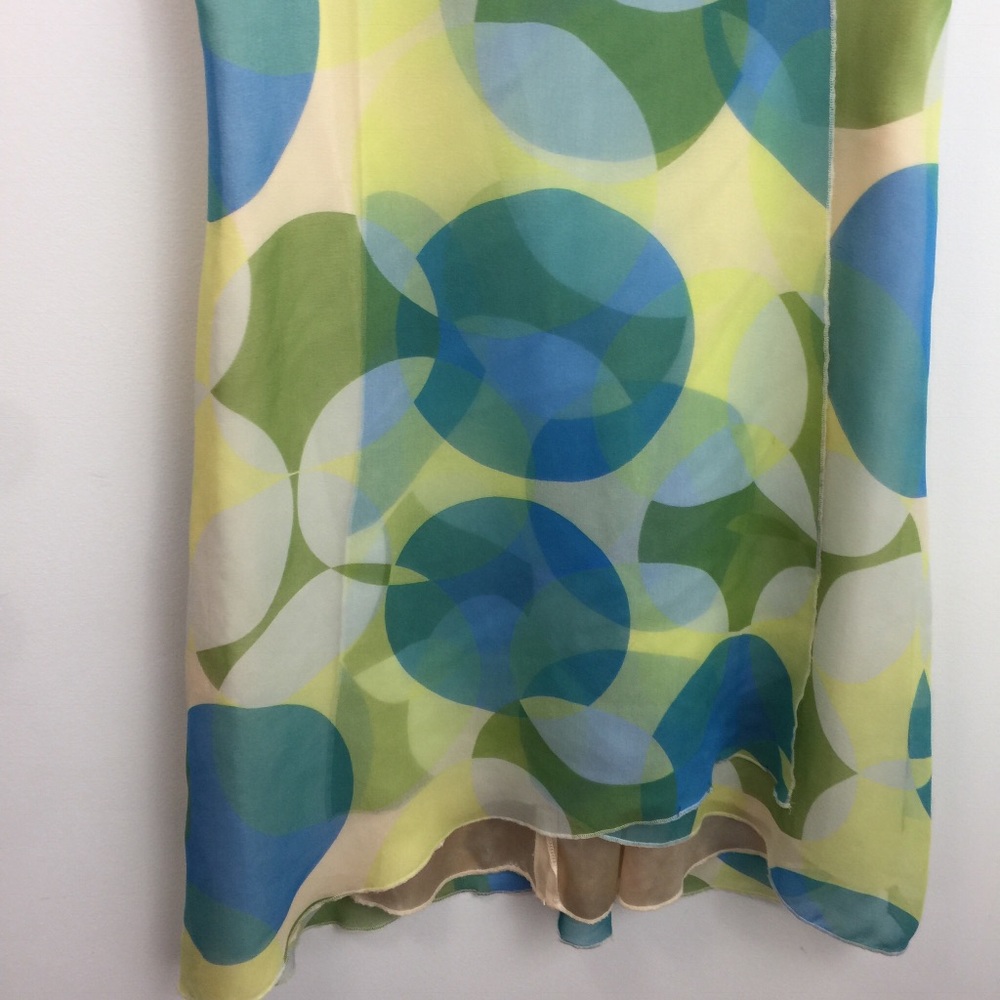 Philip DiCaprio Yellow Abstract Print Silk Dress - Picture 3 of 8